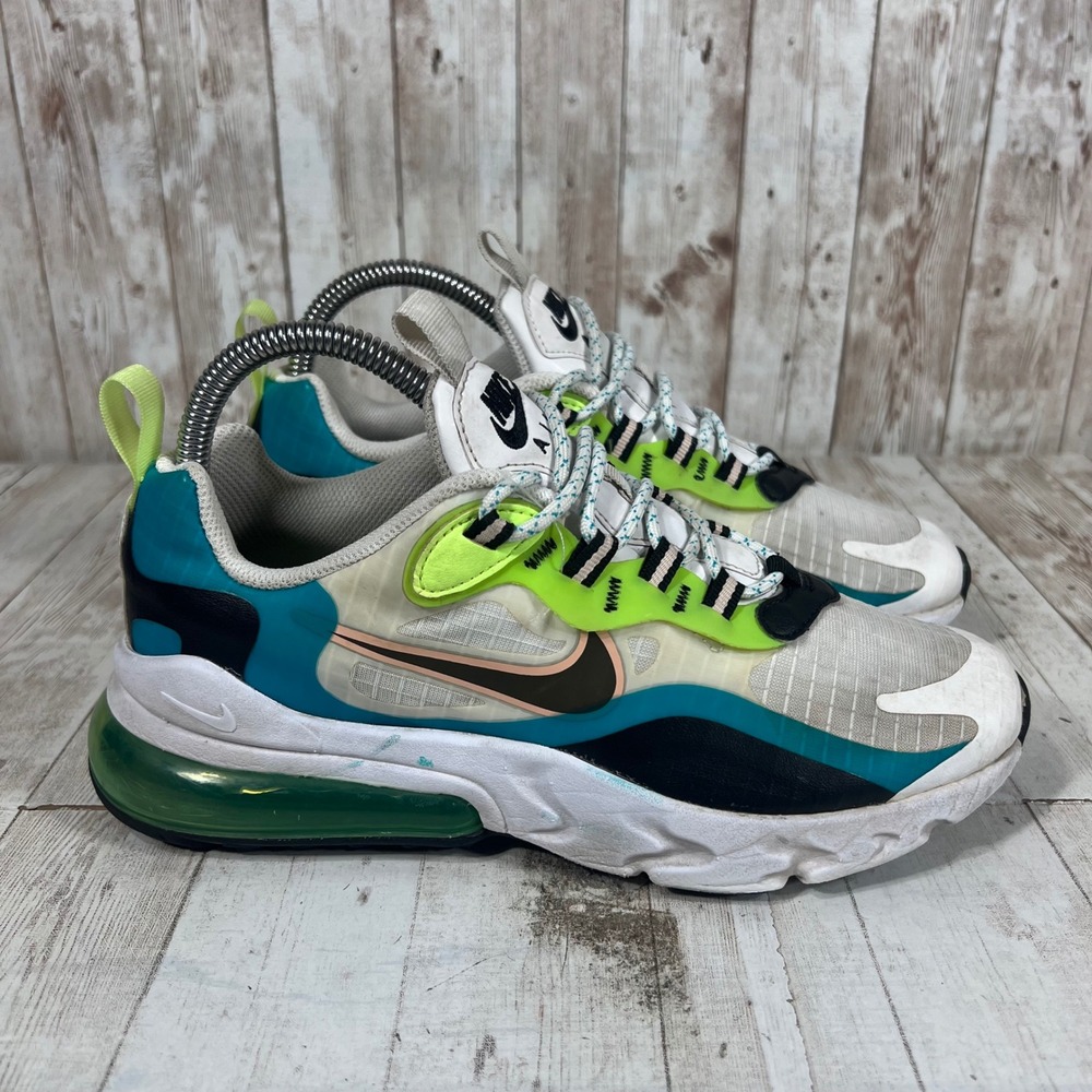 Nike Air Max 270 React Electro Green Oracle Aqua CJ4060-300 Womens 6.5 / 5Y